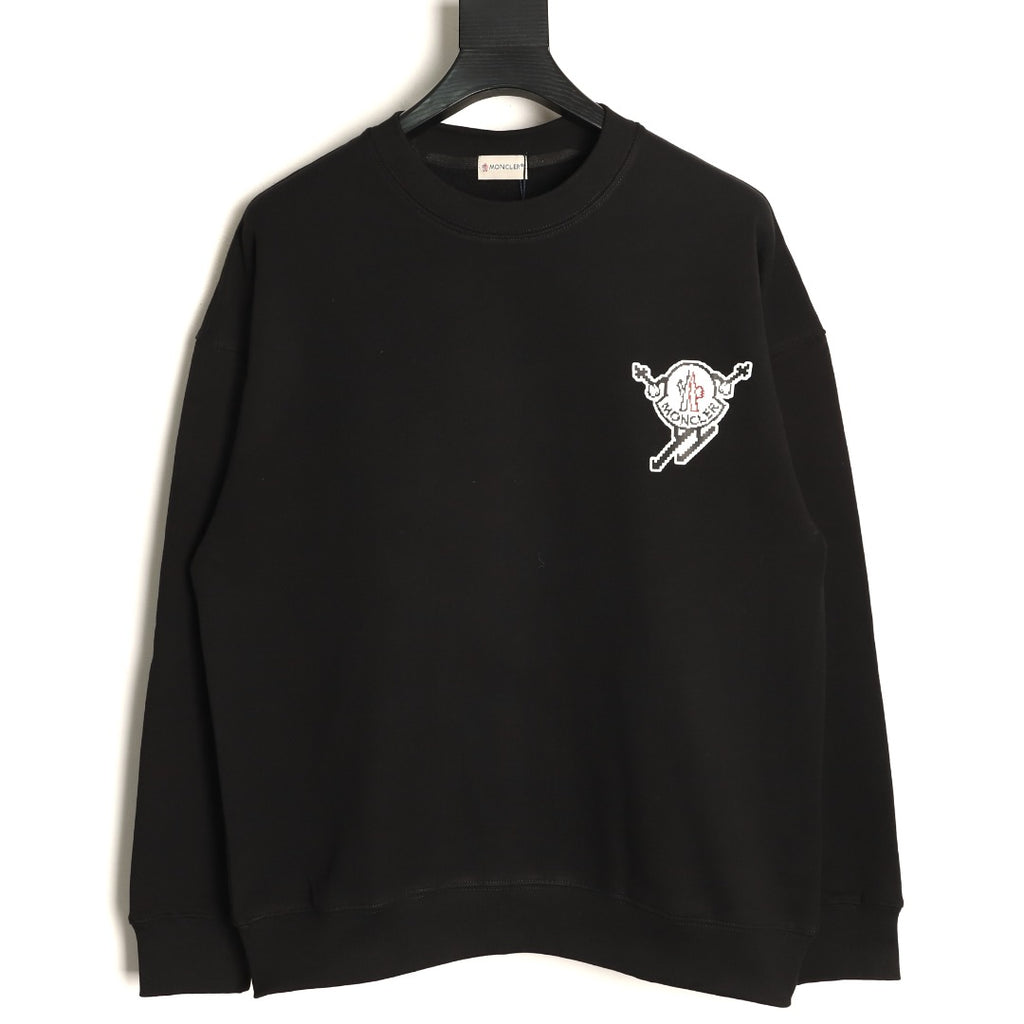 Moncler 26SS Character Logo Black Crewneck Sweatshirt