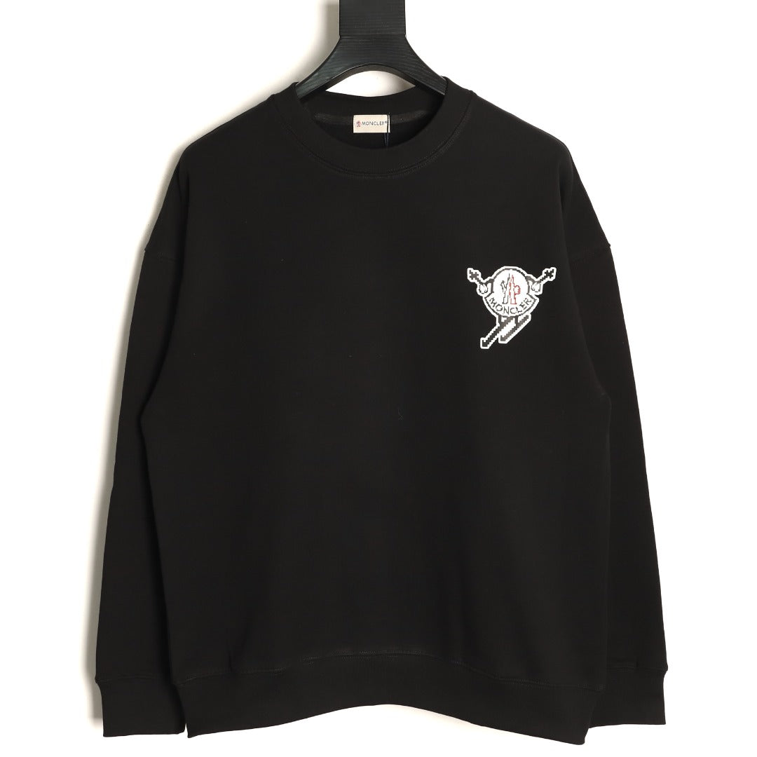 Moncler 26SS Character Logo Black Crewneck Sweatshirt
