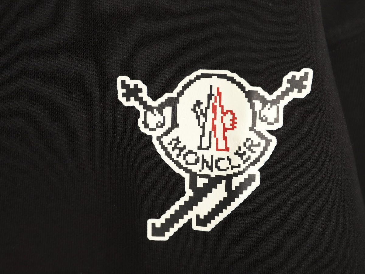 Moncler 26SS Character Logo Black Crewneck Sweatshirt