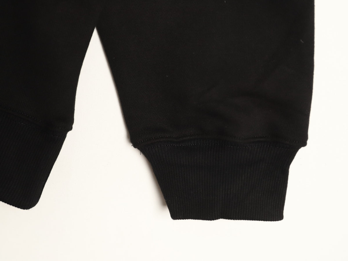 Loewe Offset Anagram Logo Embroidered Black Crewneck Sweatshirt