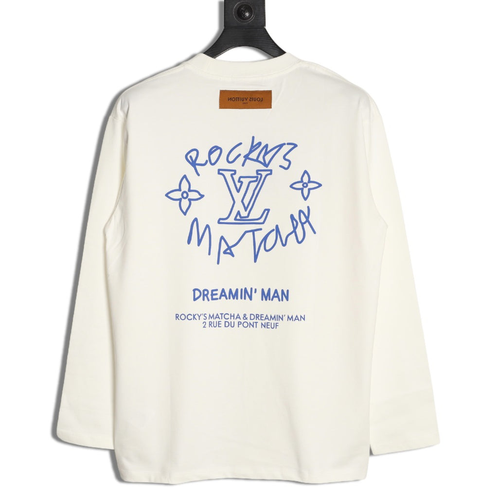 Louis Vuitton 25FW Dreamin' Man Graffiti Ivory Long-Sleeve T-Shirt