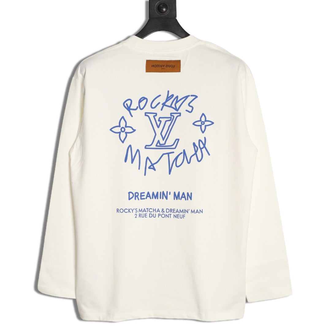 Louis Vuitton 25FW Dreamin' Man Graffiti Ivory Long-Sleeve T-Shirt