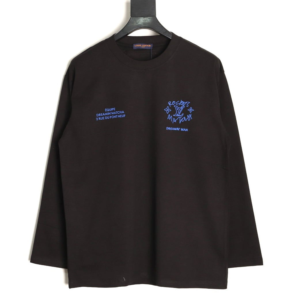 Louis Vuitton 25FW Dreamin' Man Graffiti Black Long-Sleeve T-Shirt