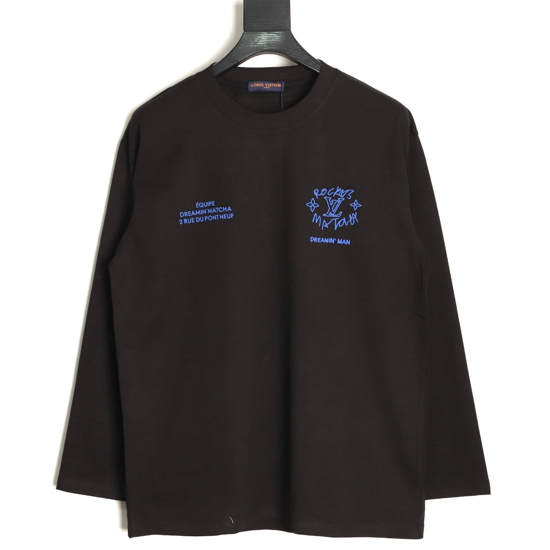 Louis Vuitton 25FW Dreamin' Man Graffiti Black Long-Sleeve T-Shirt