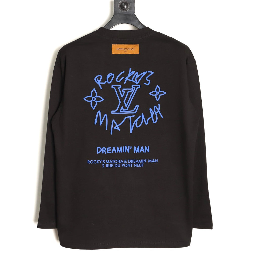 Louis Vuitton 25FW Dreamin' Man Graffiti Black Long-Sleeve T-Shirt