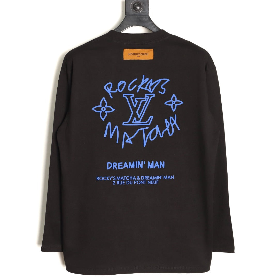 Louis Vuitton 25FW Dreamin' Man Graffiti Black Long-Sleeve T-Shirt