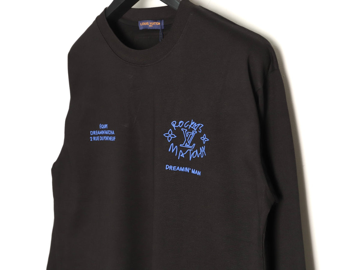 Louis Vuitton 25FW Dreamin' Man Graffiti Black Long-Sleeve T-Shirt