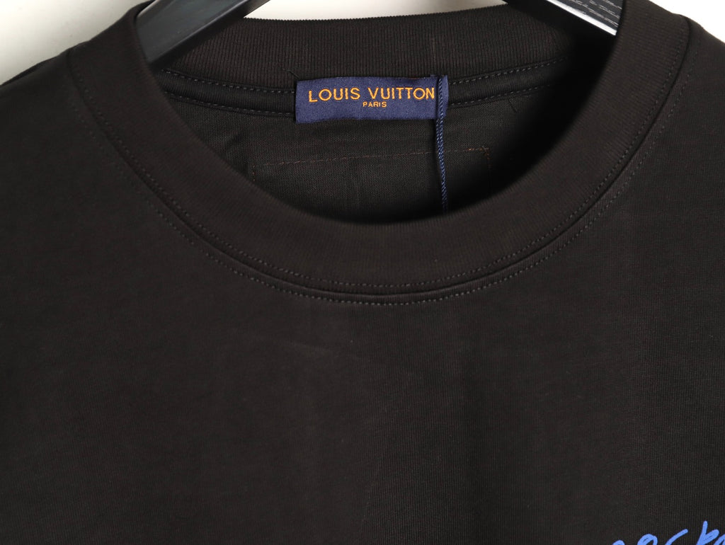 Louis Vuitton 25FW Dreamin' Man Graffiti Black Long-Sleeve T-Shirt