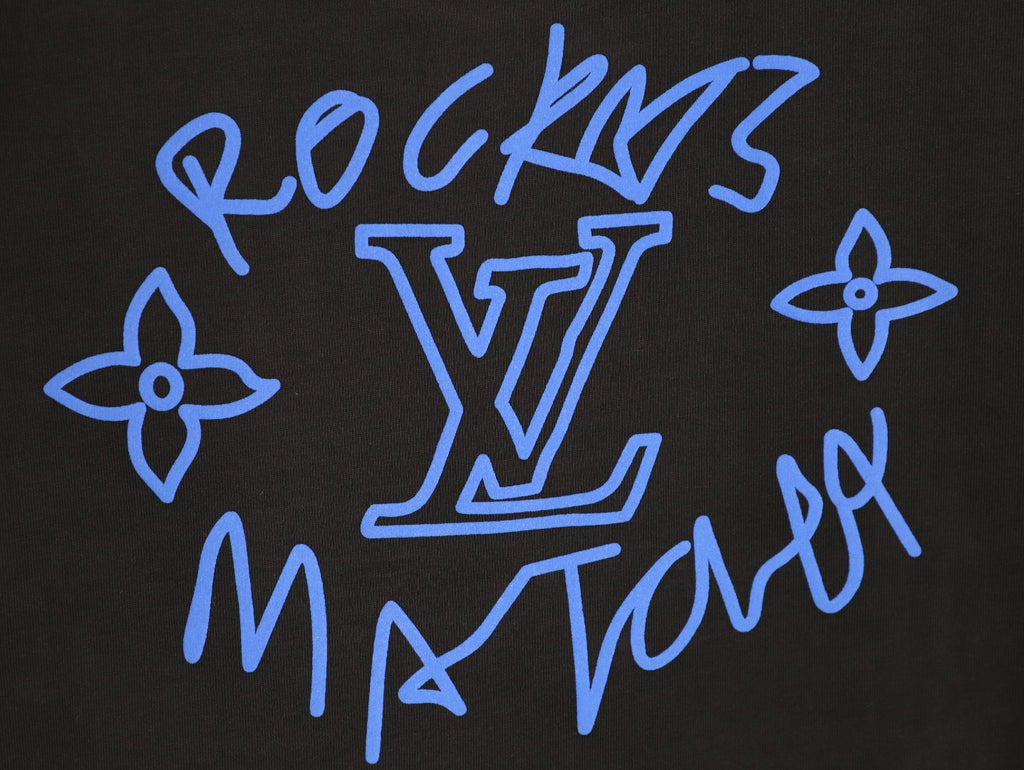 Louis Vuitton 25FW Dreamin' Man Graffiti Black Long-Sleeve T-Shirt