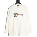Louis Vuitton 25FW LV Lovers Gradient Tufted Logo Ivory Long-Sleeve T-Shirt