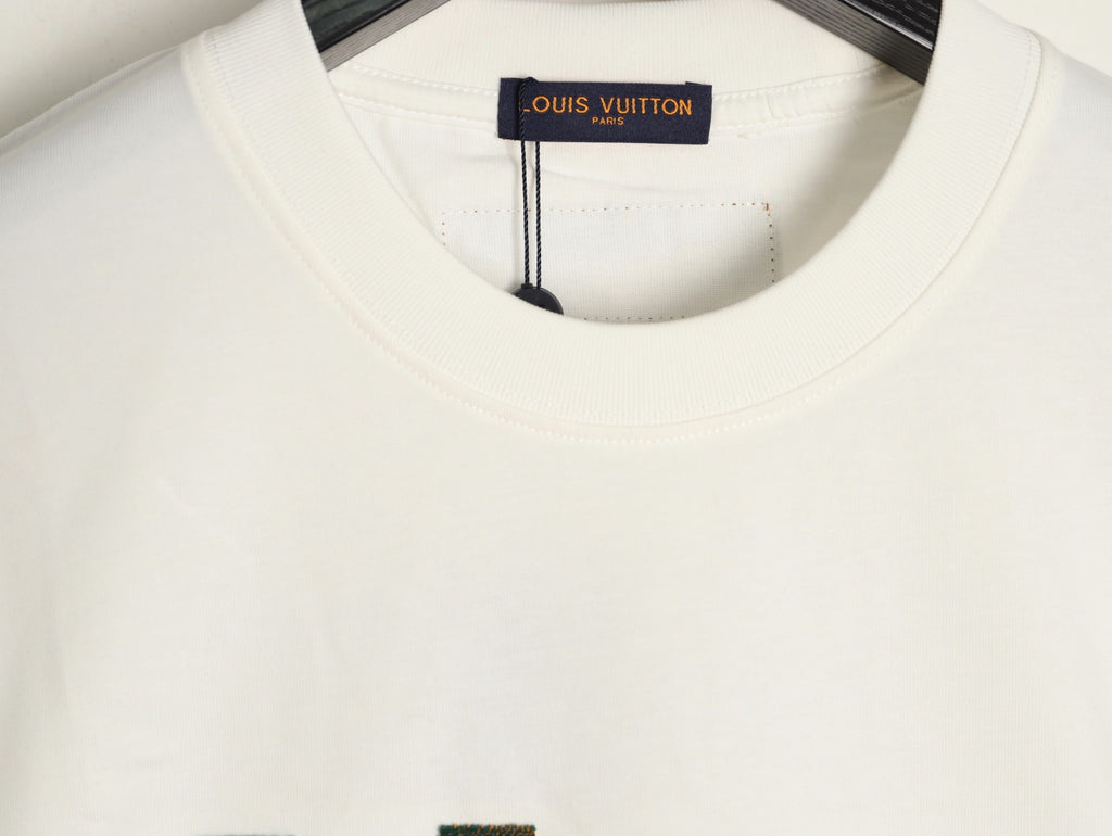 Louis Vuitton 25FW LV Lovers Gradient Tufted Logo Ivory Long-Sleeve T-Shirt