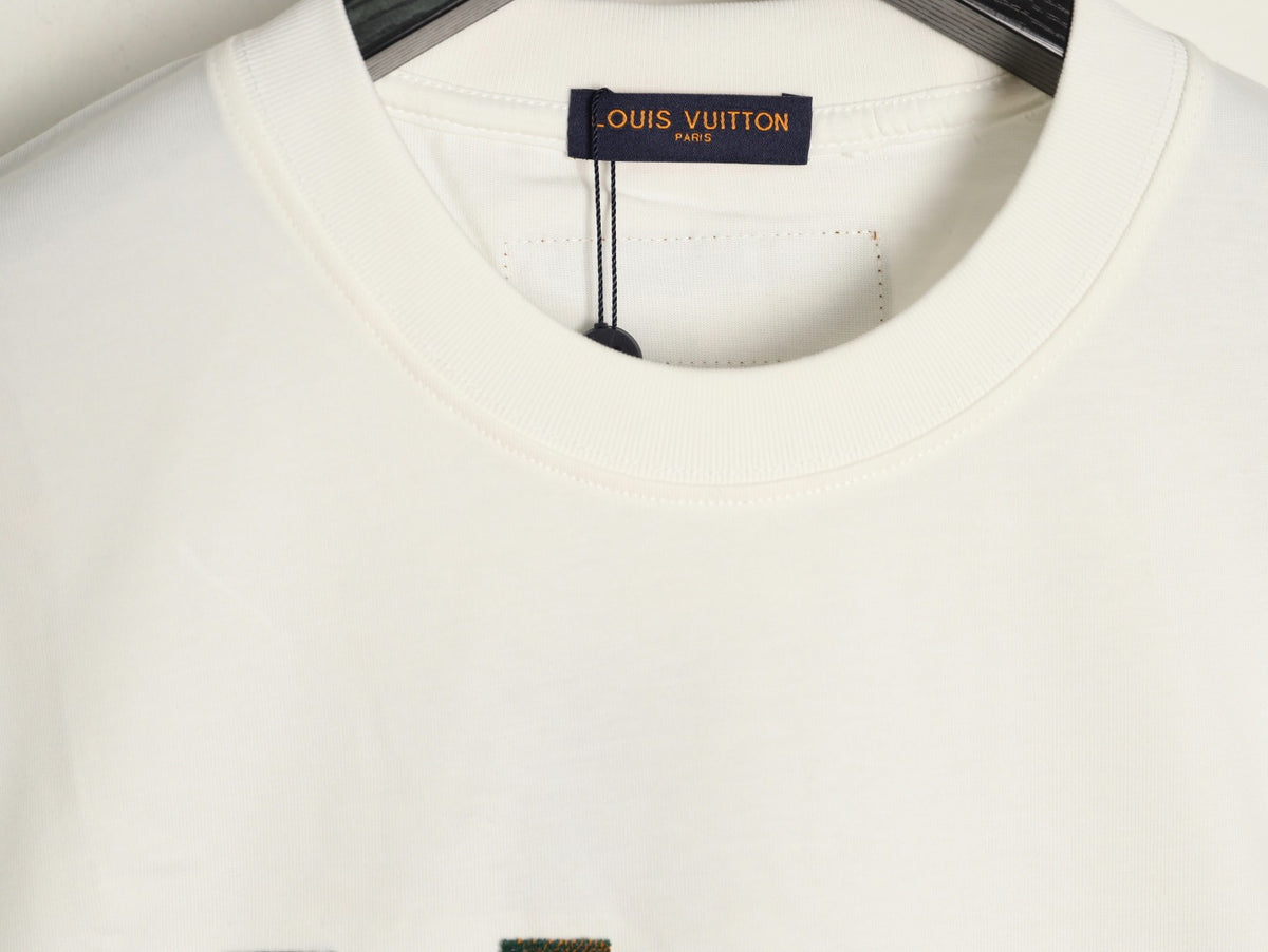 Louis Vuitton 25FW LV Lovers Gradient Tufted Logo Ivory Long-Sleeve T-Shirt