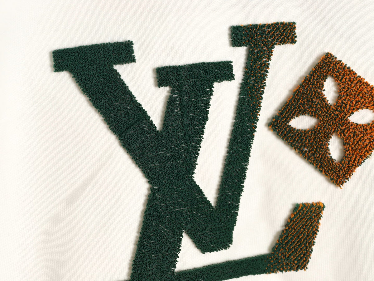 Louis Vuitton 25FW LV Lovers Gradient Tufted Logo Ivory Long-Sleeve T-Shirt