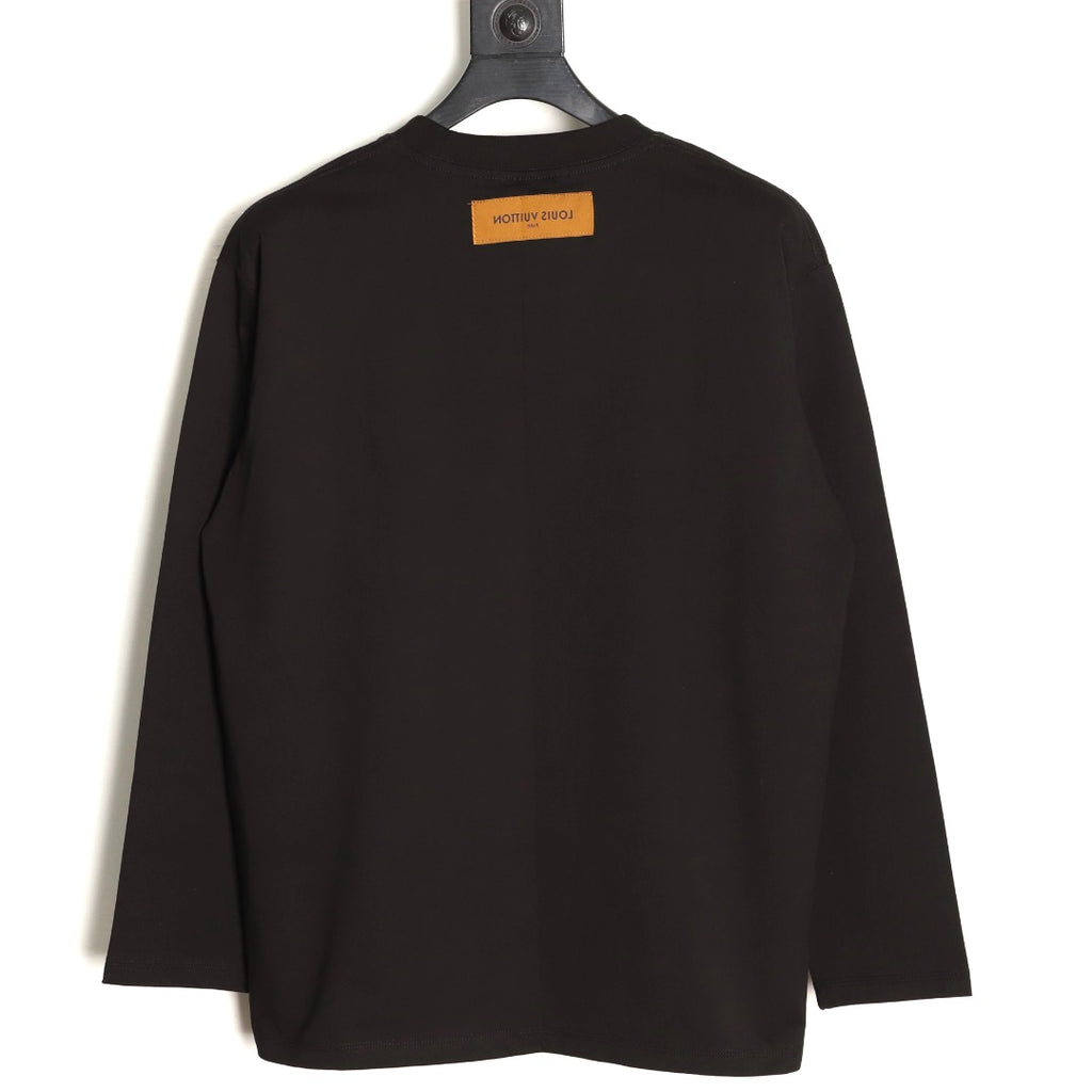 Louis Vuitton 25FW LV Lovers Gradient Tufted Logo Black Long-Sleeve T-Shirt
