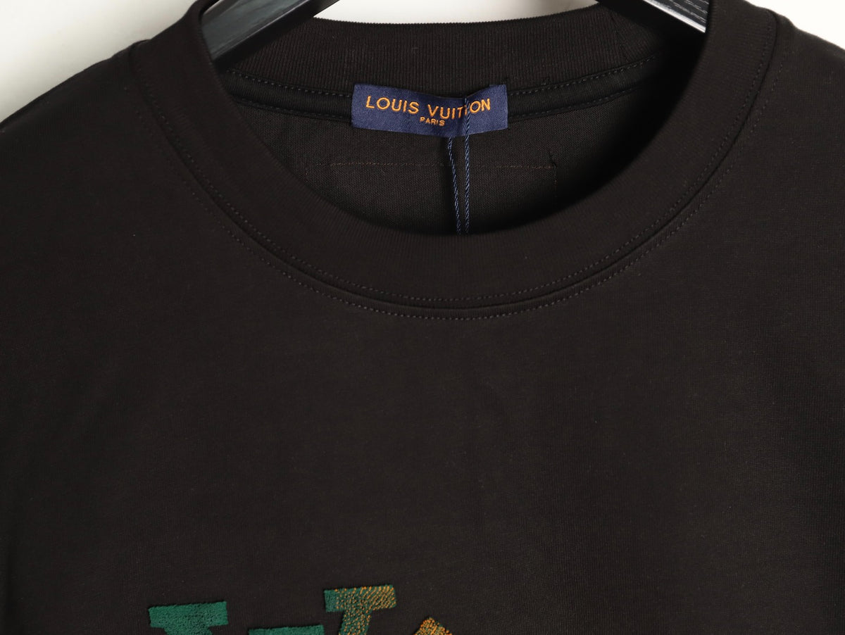 Louis Vuitton 25FW LV Lovers Gradient Tufted Logo Black Long-Sleeve T-Shirt