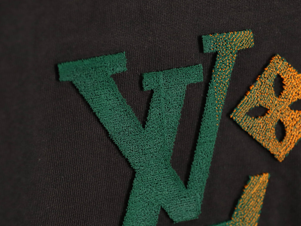 Louis Vuitton 25FW LV Lovers Gradient Tufted Logo Black Long-Sleeve T-Shirt