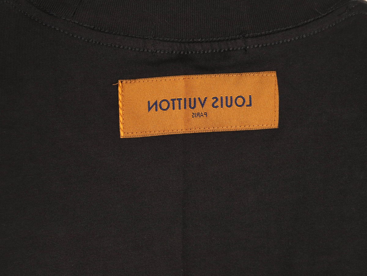 Louis Vuitton 25FW LV Lovers Gradient Tufted Logo Black Long-Sleeve T-Shirt