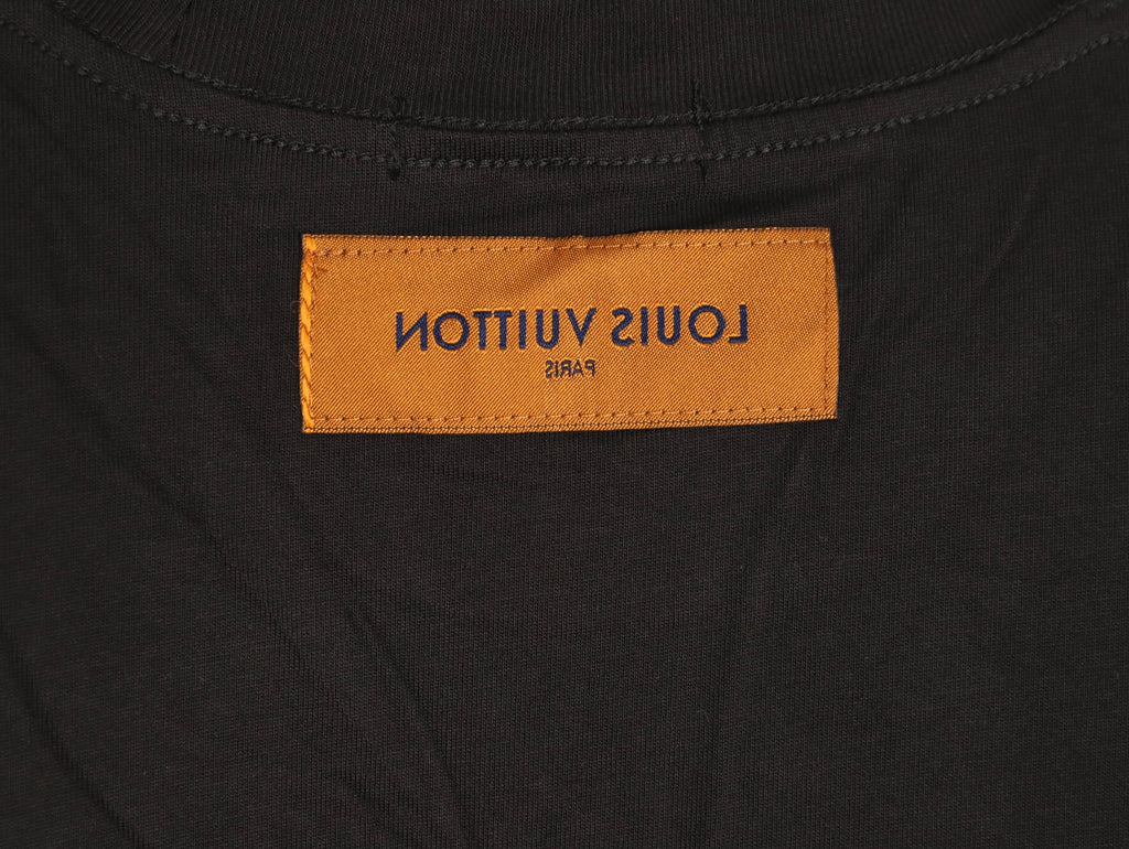 Louis Vuitton 25FW Multicolor Monogram Embroidered Black Long-Sleeve T-Shirt