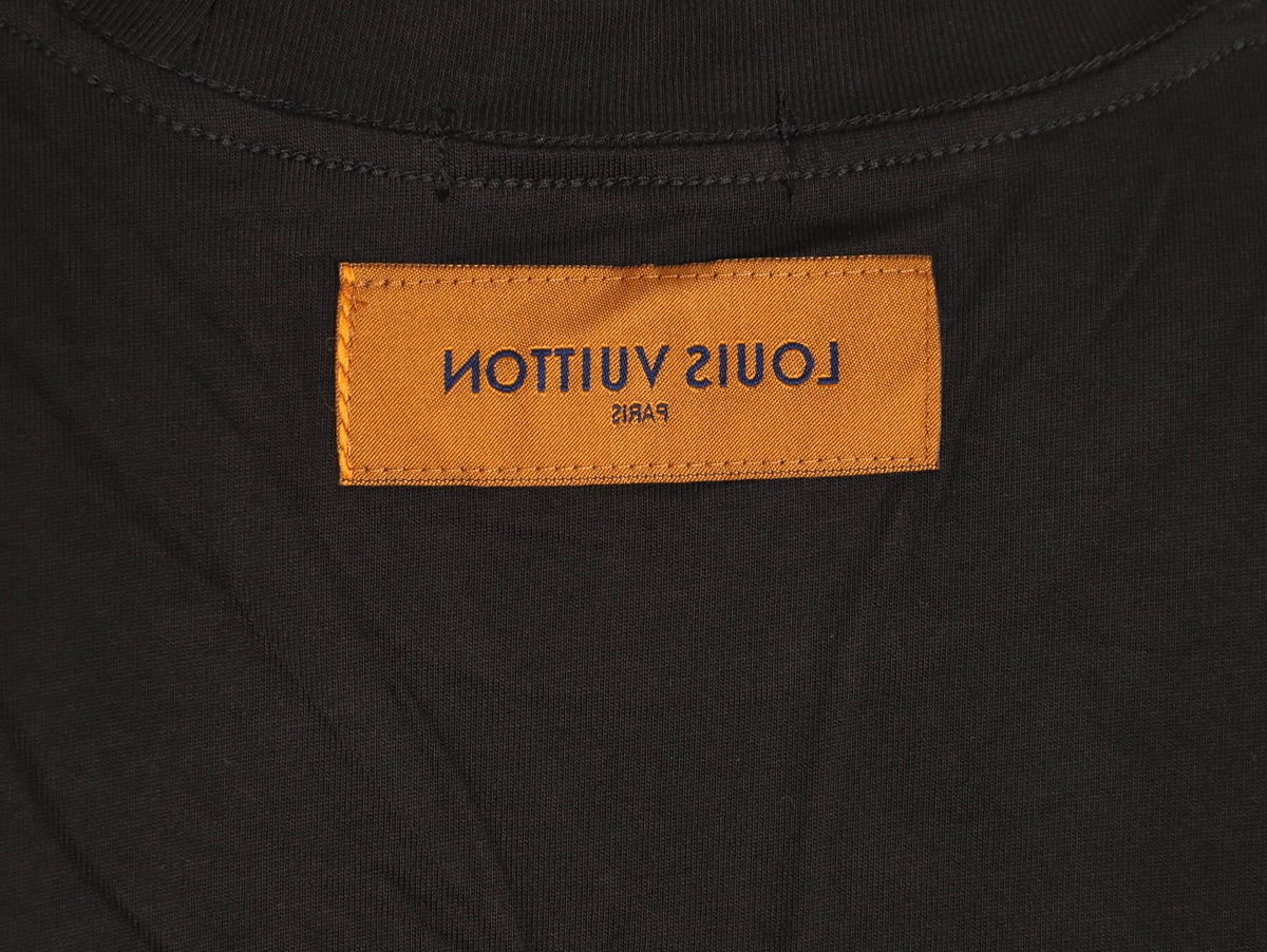 Louis Vuitton 25FW Multicolor Monogram Embroidered Black Long-Sleeve T-Shirt