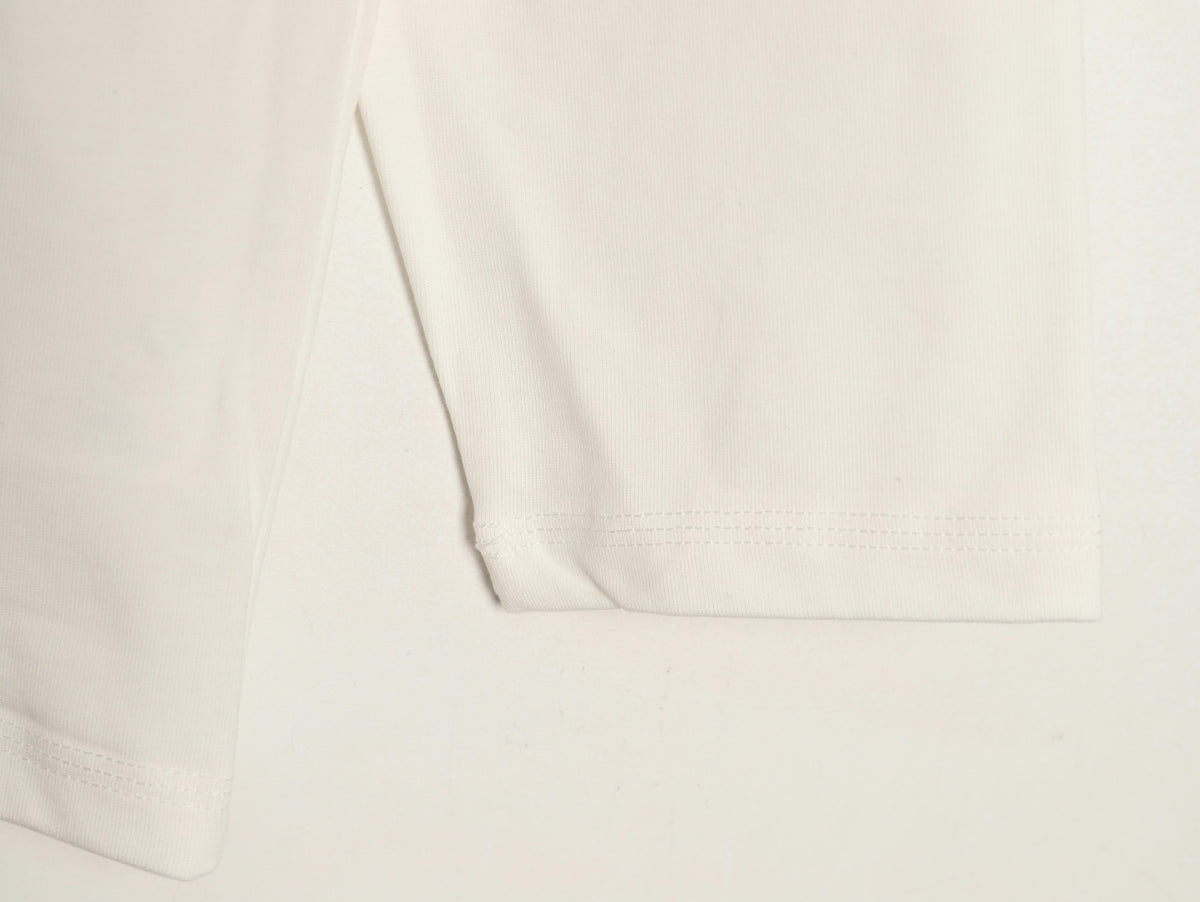 Louis Vuitton 25FW Multicolor Monogram Embroidered Ivory Long-Sleeve T-Shirt