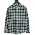 Celine Green Plaid Flannel Long-Sleeve Shirt