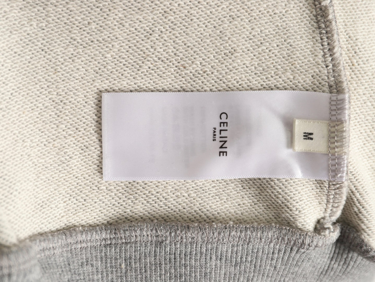 Celine Classic Capsule Logo Gray Zip-Up Hoodie