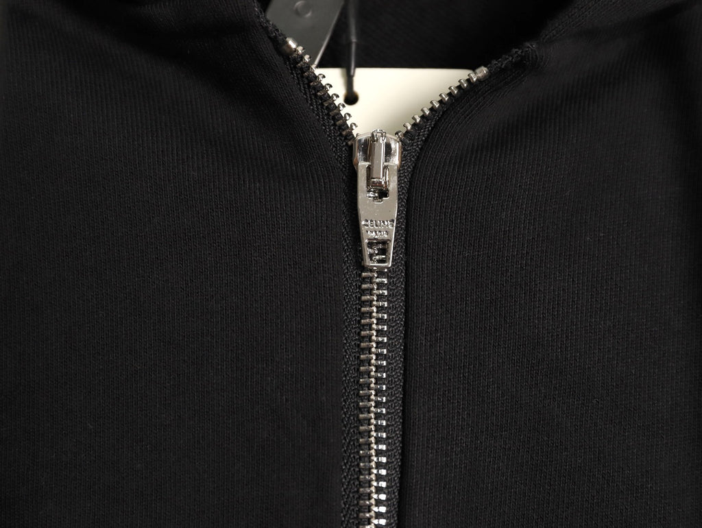 Celine Classic Capsule Logo Black Zip-Up Hoodie