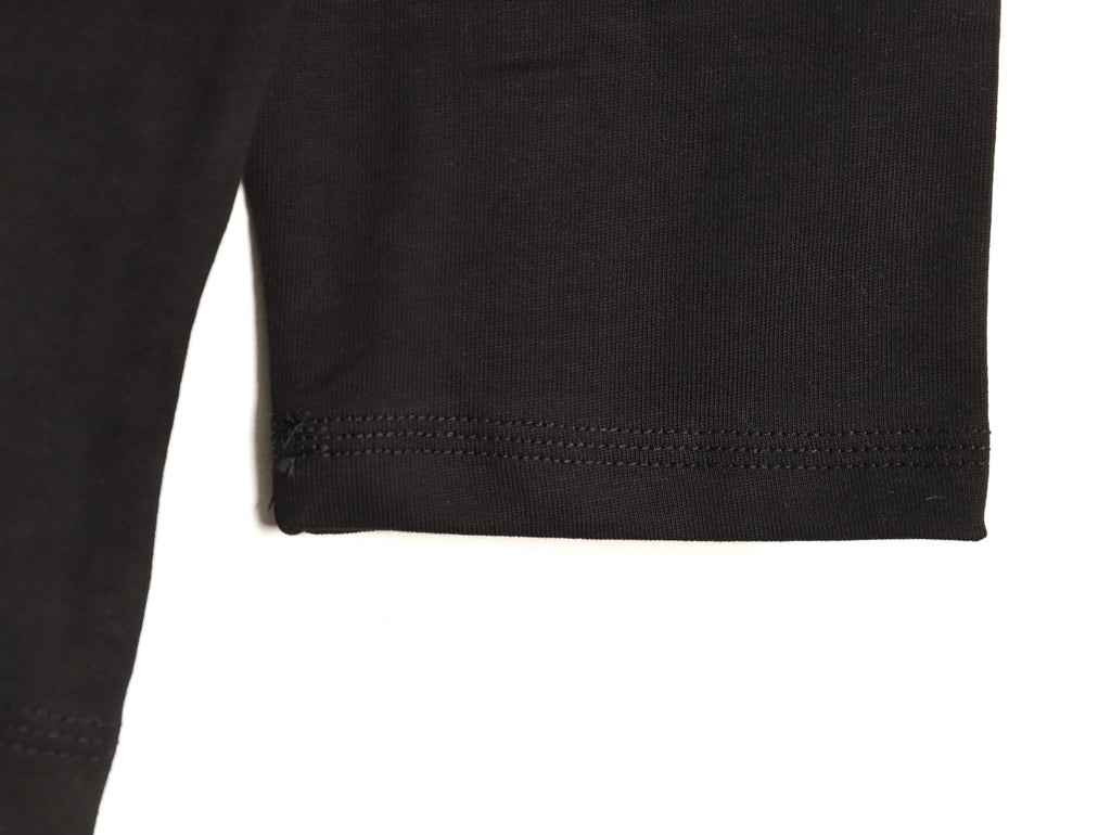 Loewe 25FW Cutout Logo Layered-Pocket Black Long-Sleeve T-Shirt
