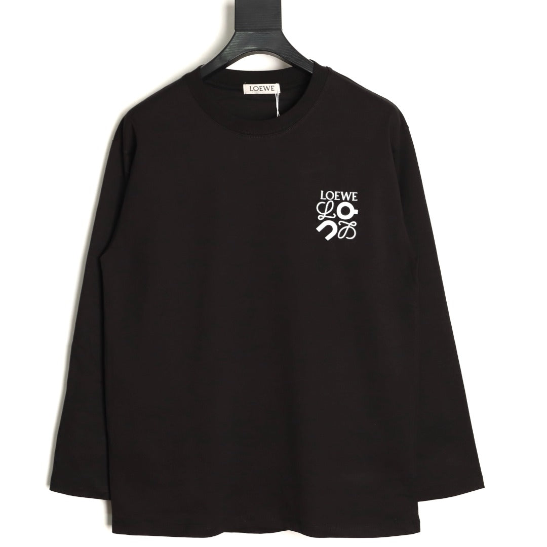 Loewe x On 25FW Bonded Logo Print Black Long-Sleeve T-Shirt