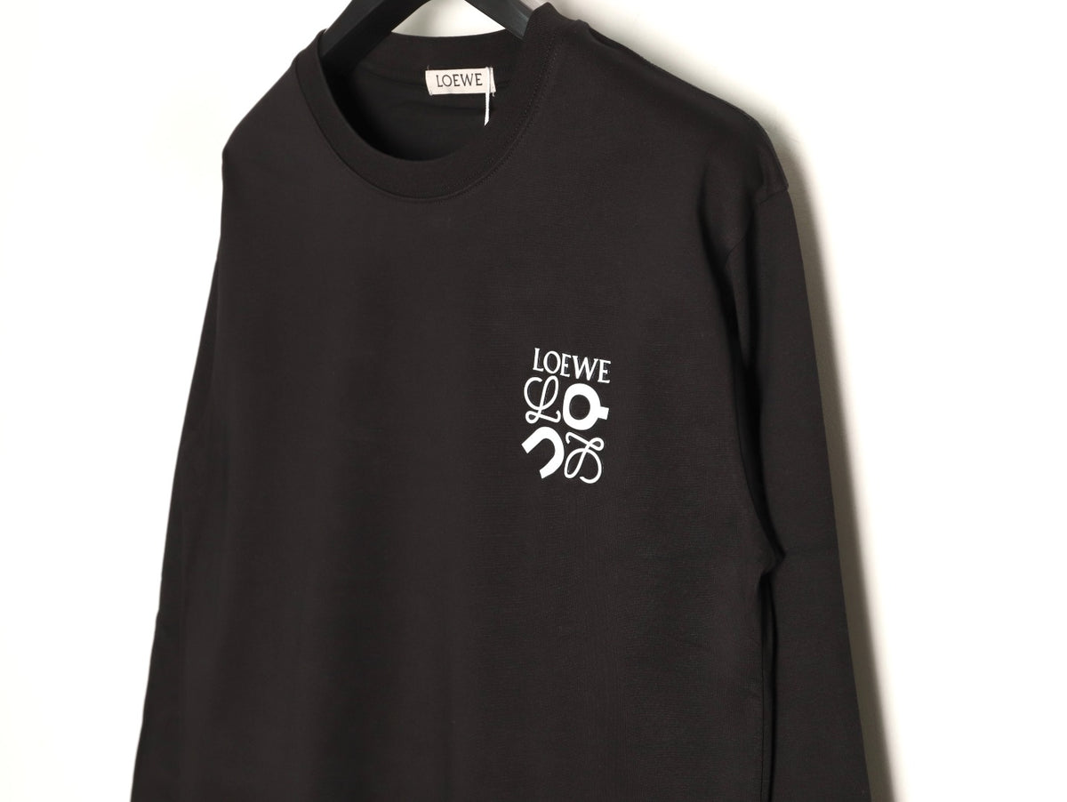 Loewe x On 25FW Bonded Logo Print Black Long-Sleeve T-Shirt