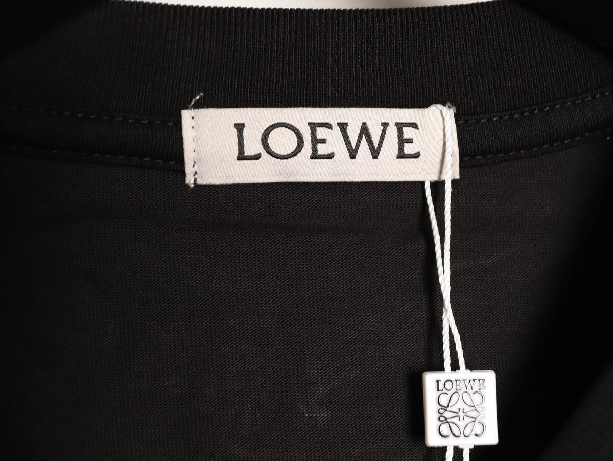 Loewe x On 25FW Bonded Logo Print Black Long-Sleeve T-Shirt