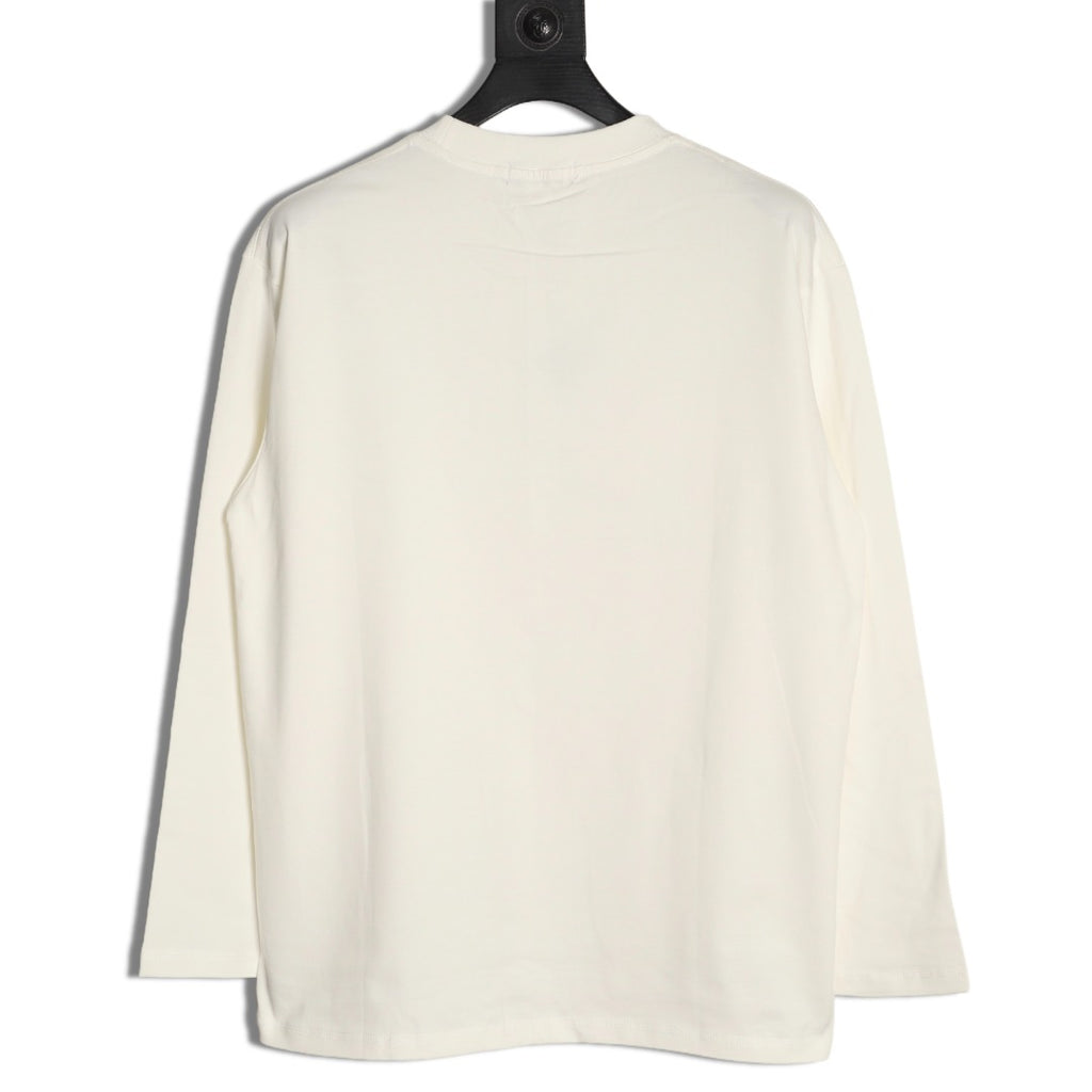 Loewe x On 25FW Bonded Logo Print Ivory Long-Sleeve T-Shirt