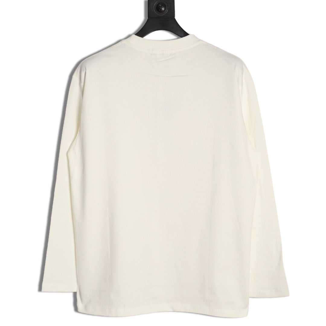 Loewe x On 25FW Bonded Logo Print Ivory Long-Sleeve T-Shirt
