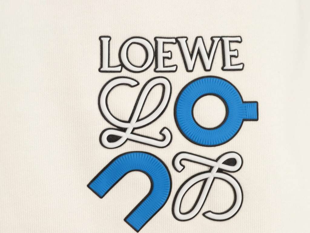 Loewe x On 25FW Bonded Logo Print Ivory Long-Sleeve T-Shirt