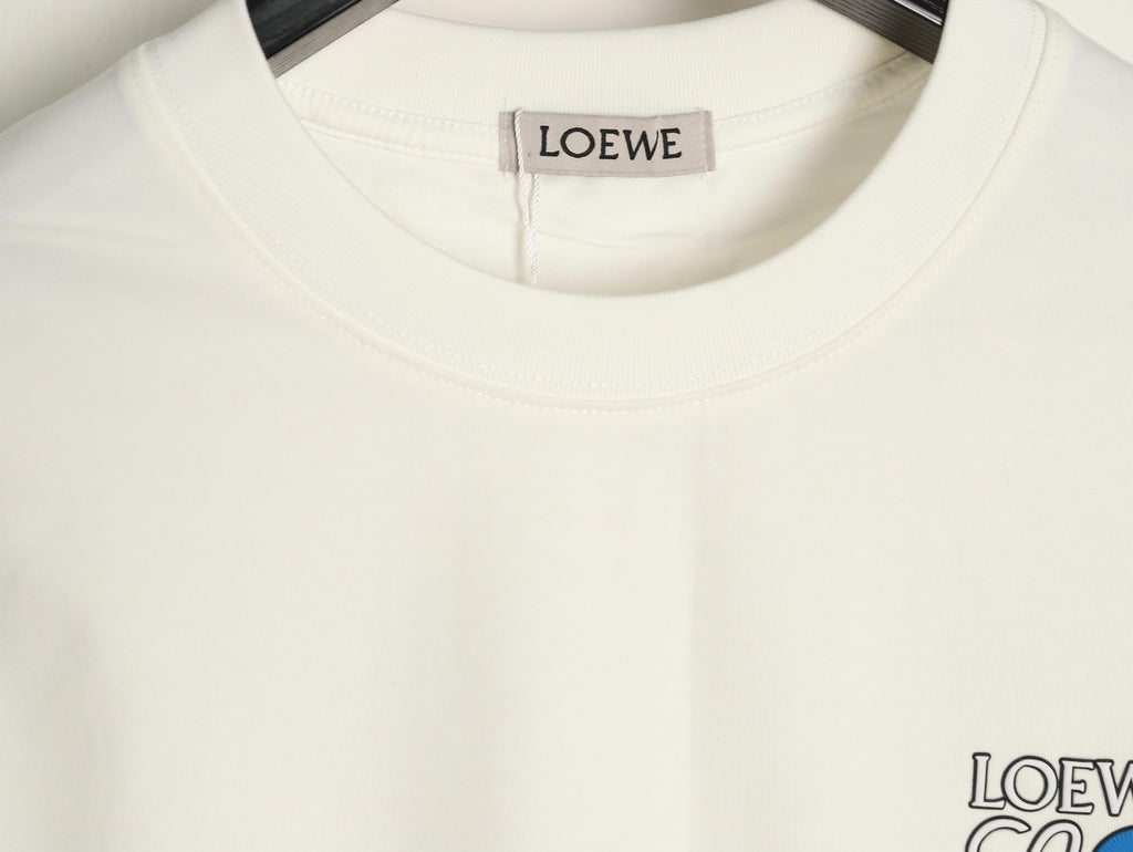 Loewe x On 25FW Bonded Logo Print Ivory Long-Sleeve T-Shirt