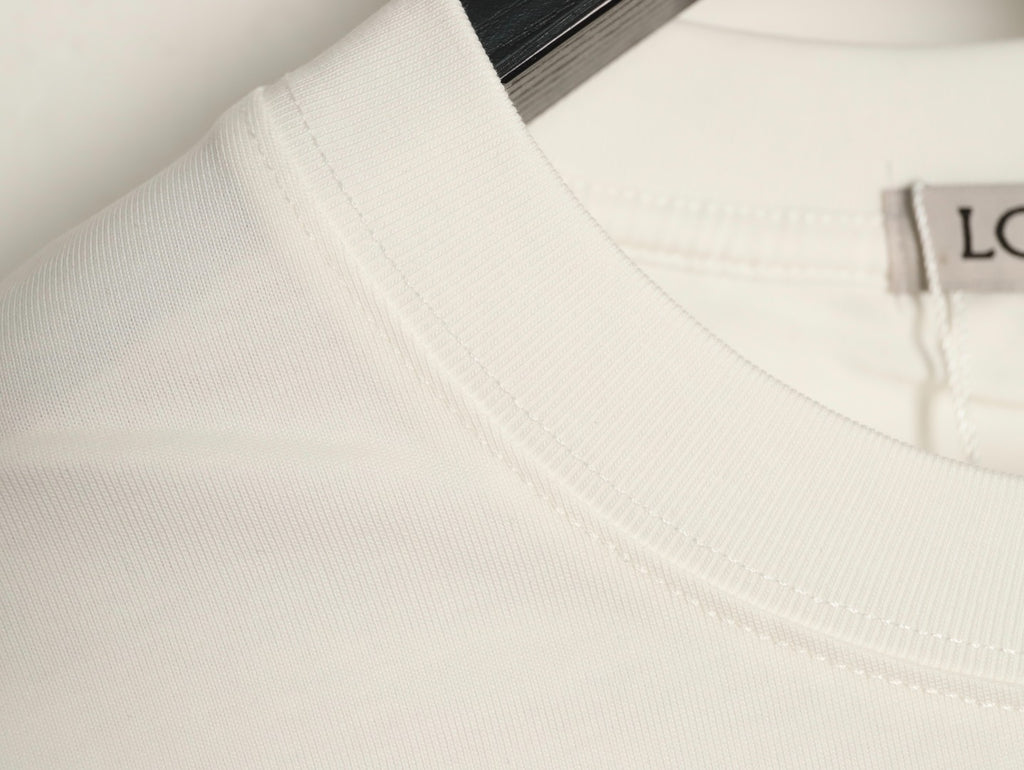 Loewe x On 25FW Bonded Logo Print Ivory Long-Sleeve T-Shirt