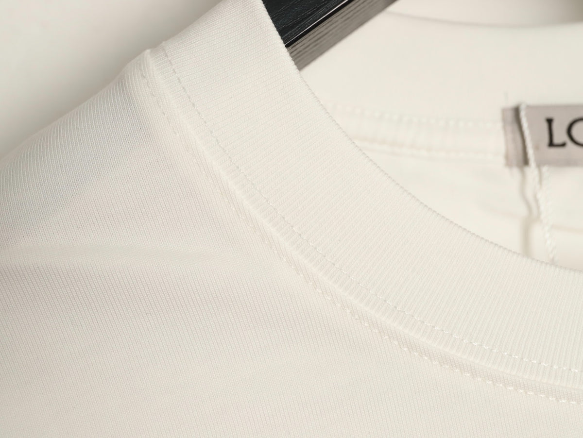 Loewe x On 25FW Bonded Logo Print Ivory Long-Sleeve T-Shirt