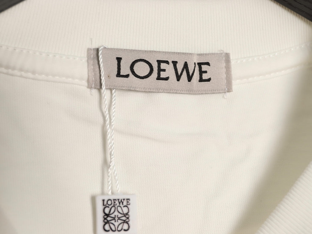 Loewe x On 25FW Bonded Logo Print Ivory Long-Sleeve T-Shirt