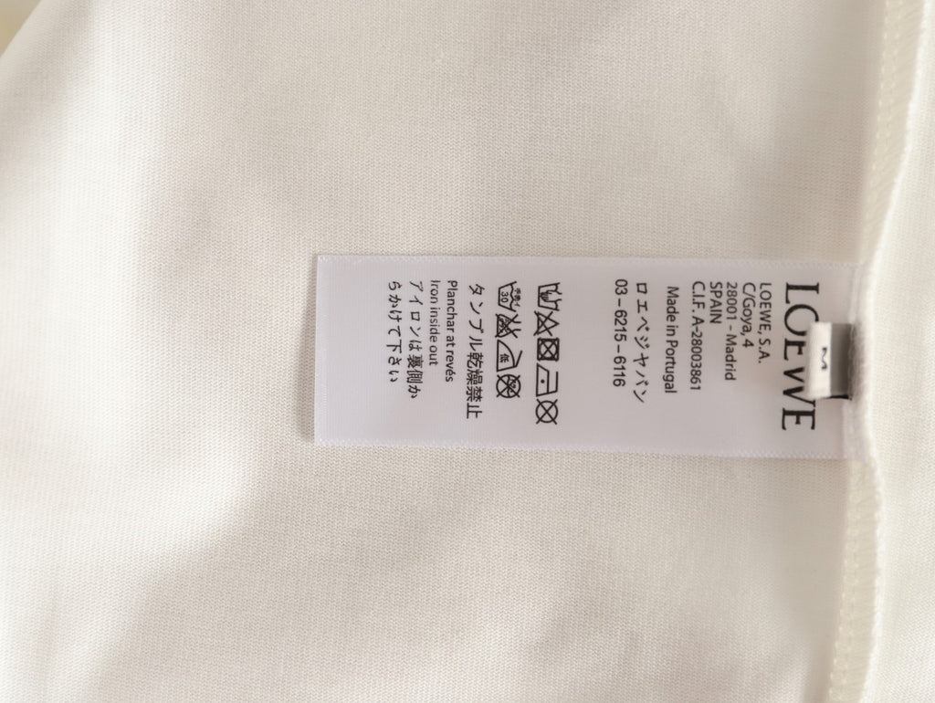 Loewe x On 25FW Bonded Logo Print Ivory Long-Sleeve T-Shirt