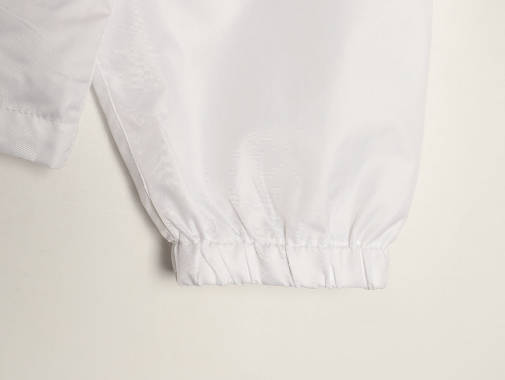 Prada PRD Triangle Logo White Hooded Jacket