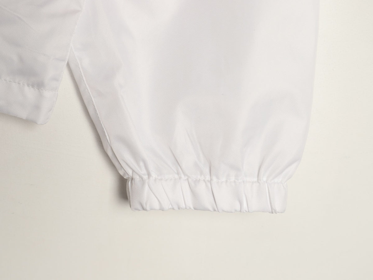 Prada PRD Triangle Logo White Hooded Jacket