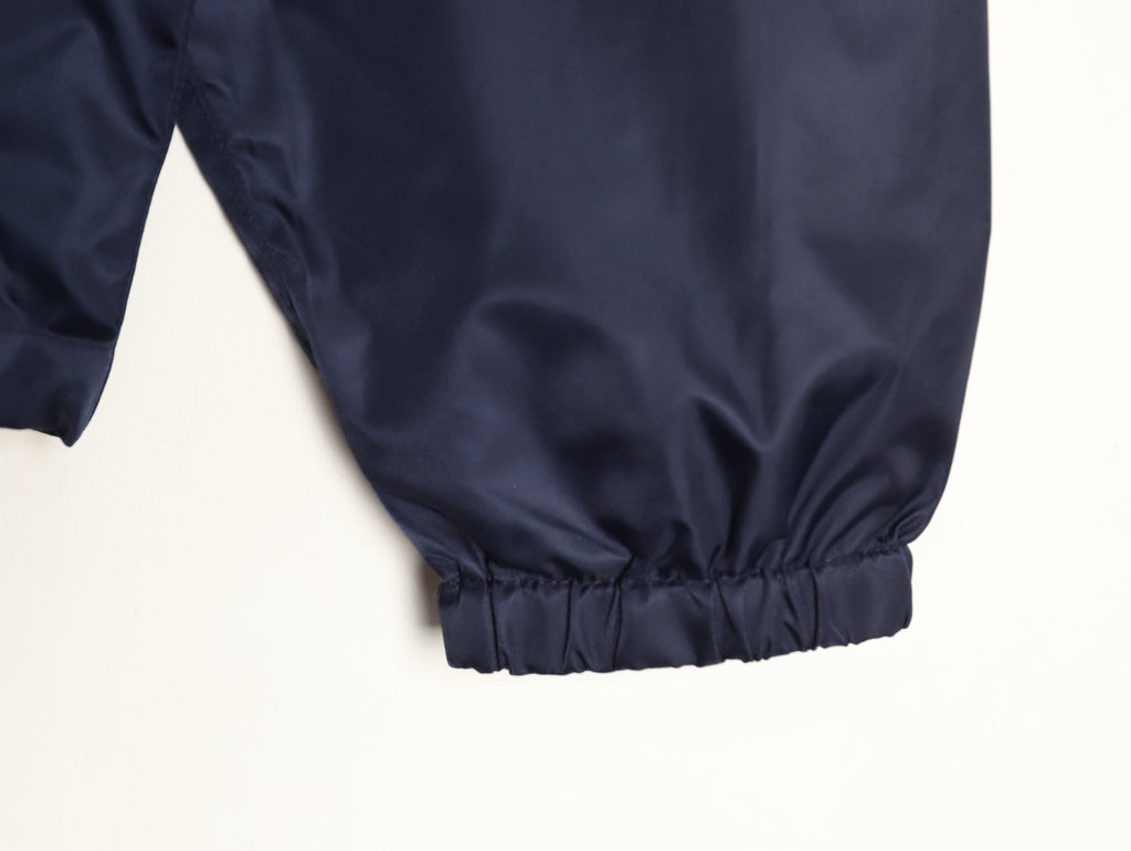 Prada PRD Triangle Logo Navy Hooded Jacket