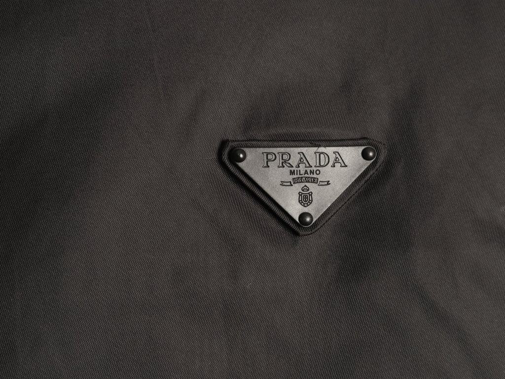 Prada PRD Triangle Logo Black Hooded Jacket