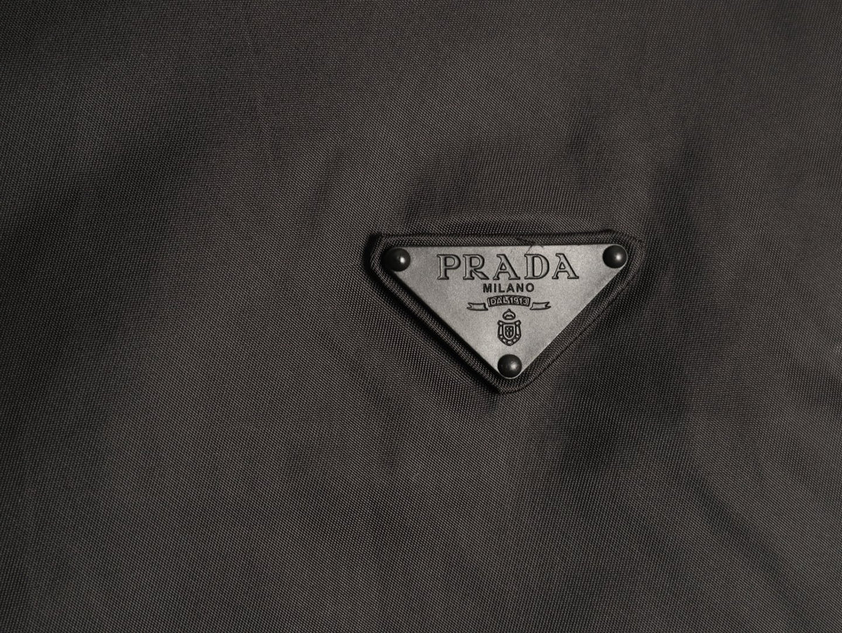 Prada PRD Triangle Logo Black Hooded Jacket