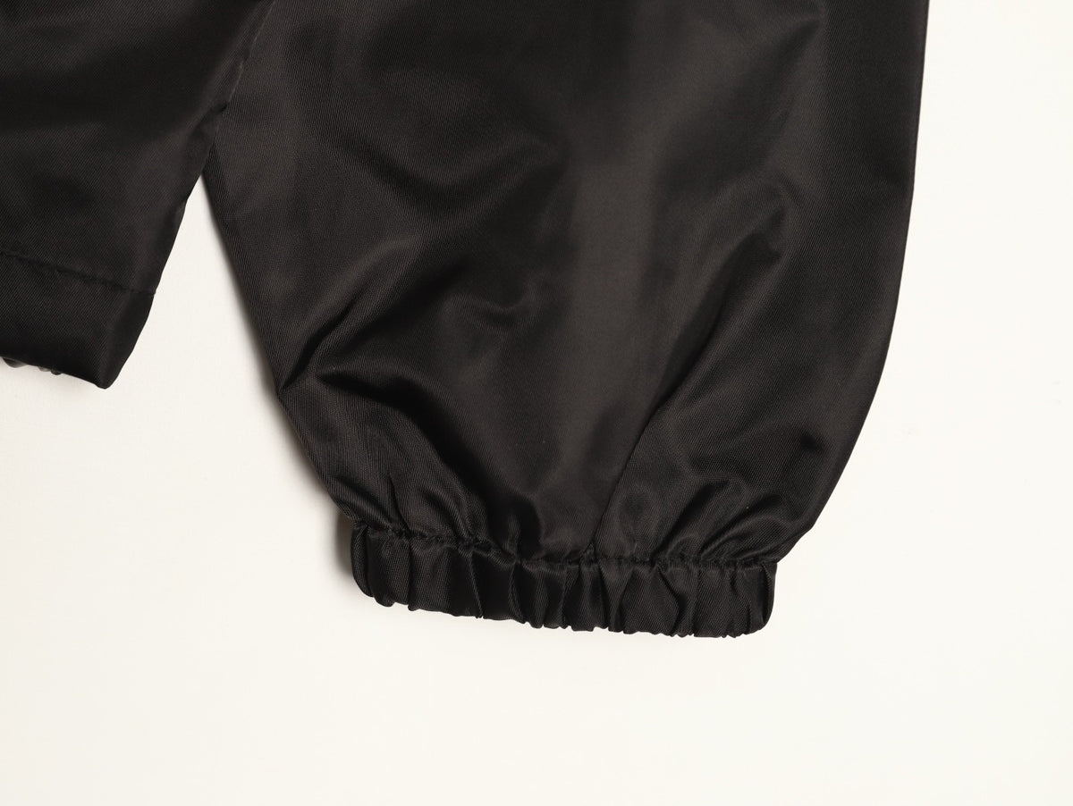 Prada PRD Triangle Logo Black Hooded Jacket