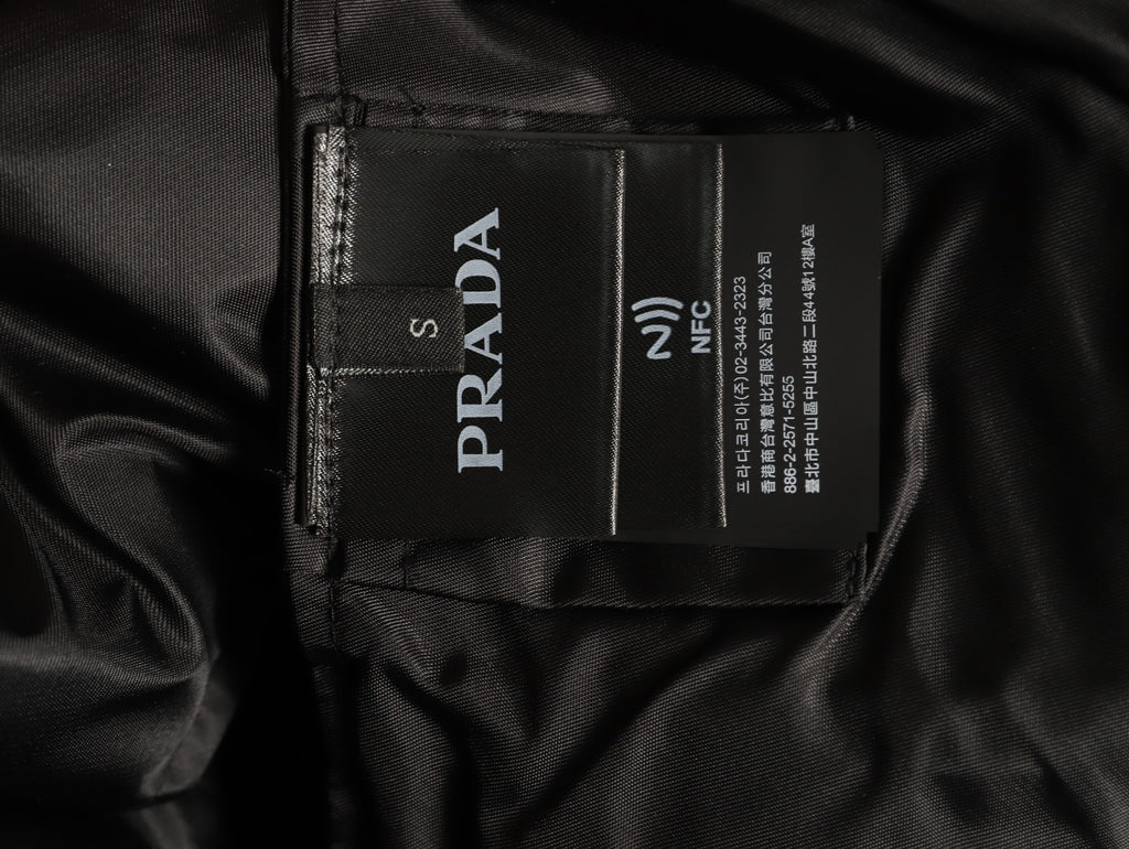 Prada PRD Triangle Logo Black Hooded Jacket