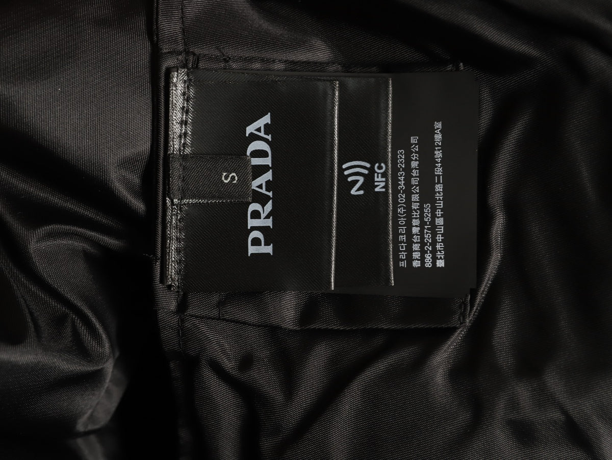 Prada PRD Triangle Logo Black Hooded Jacket