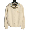 Louis Vuitton LV Leather Checkerboard Intarsia Ivory Zip-Up Knit Jacket