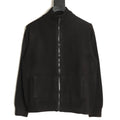 Louis Vuitton LV Embossed Logo Black Cashmere Zip-Up Cardigan