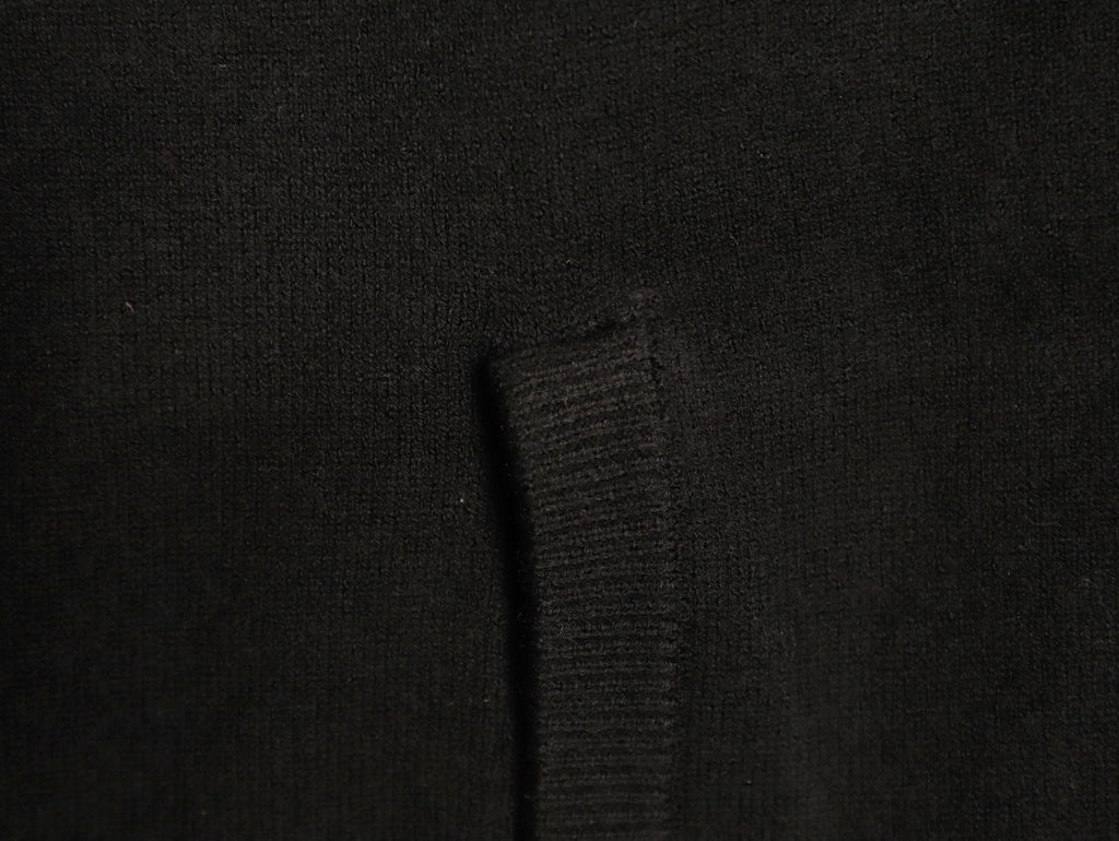 Louis Vuitton LV Embossed Logo Black Cashmere Zip-Up Cardigan